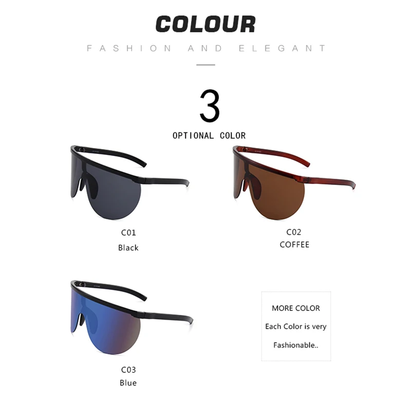 Очки солнцезащитные унисекс большого размера с защитой от ветра | Аксессуары для