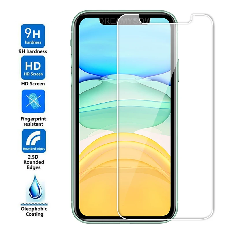 Закаленное стекло для iPhone 6 6S 7 8 Plus X Xr Xs Max SE пленка 12 mini 11 Pro 7Plus Защитная