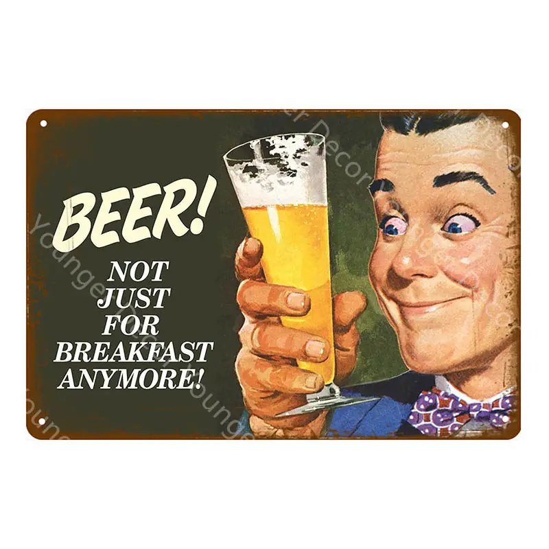Жестяная табличка с надписью Beer изменит мир винтажная для паба бара ресторана