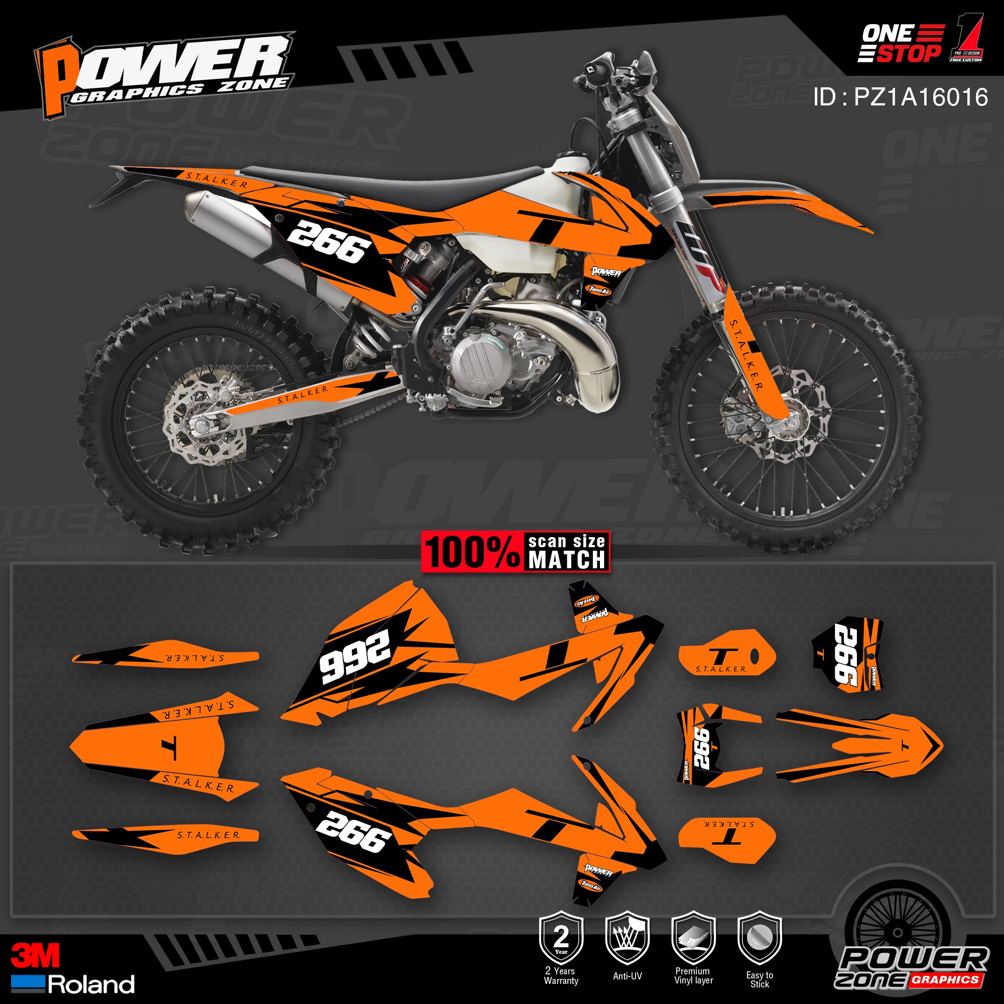 Персонализированные графические фоны PowerZone Team наклейки 3M Набор наклеек для KTM SX SXF