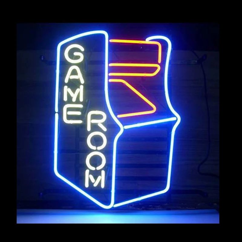 

Game Room Neon Light Sign Custom Handmade Real Glass Tube Bar Store Shop Wall Decor Decoration Advertise Display Lamp 15"X19"