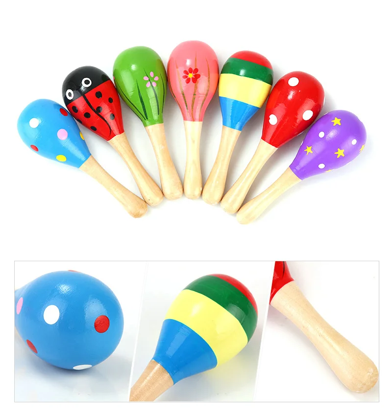 Деревянные погремушки детский музыкальный инструмент развивающий полезный