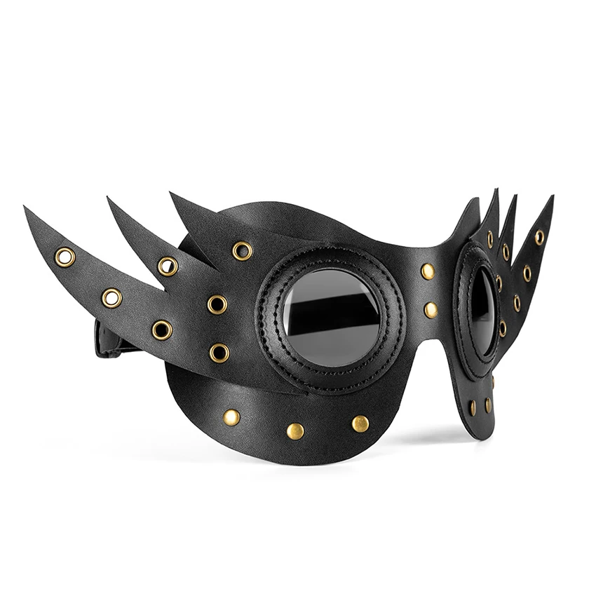 Полумаска для лица очки паровые дырки реквизит искусственная кожа Карнавальная