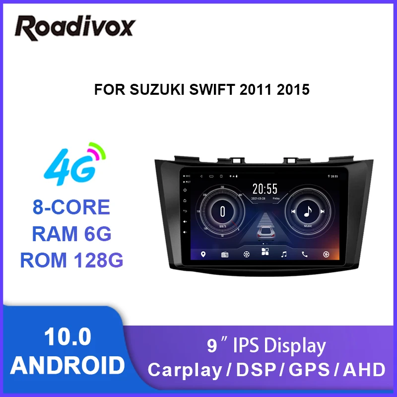 Автомобильный радиоприемник 9 дюймов android 10 0 видеоплеер с gps-навигацией для suzuki