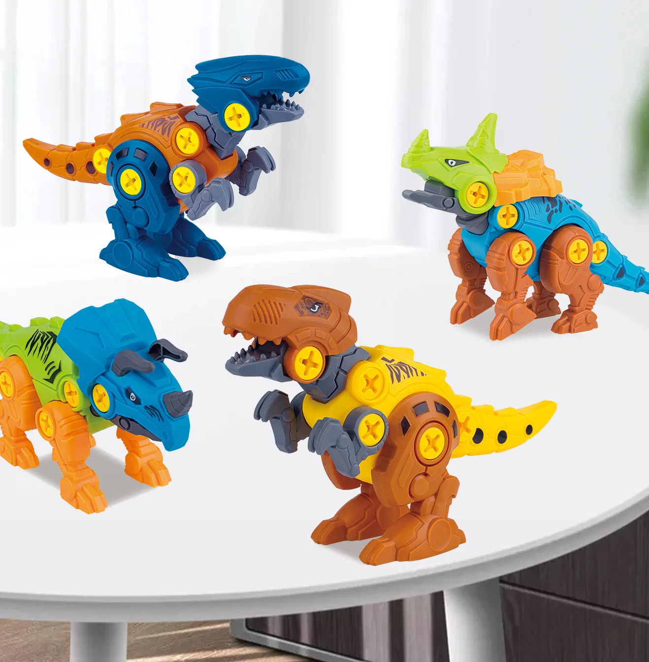 

DIY Disassembly Assembly Dinosaur Toy Set Screw Nut Combination Assembling Dinosaur Model Educational Toys for Children Gifts