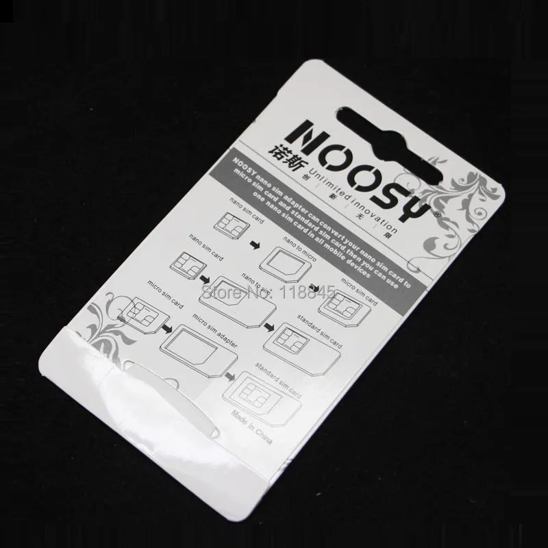 

10pcs 4-In-1 Nano SIM Card Adapter Kit Micro SIM / Standard SIM Card Converter With Steel Pin for iPhone Tablet Mobile Phone