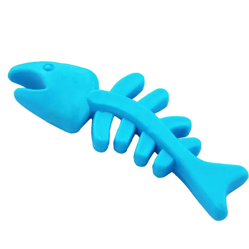 

1pc Rubber Puppy Toy Fish Bone Shape Creative Dog Teething Chew Toy Funny Dog Bite Toy Cosas Para Perros Pet Supplies