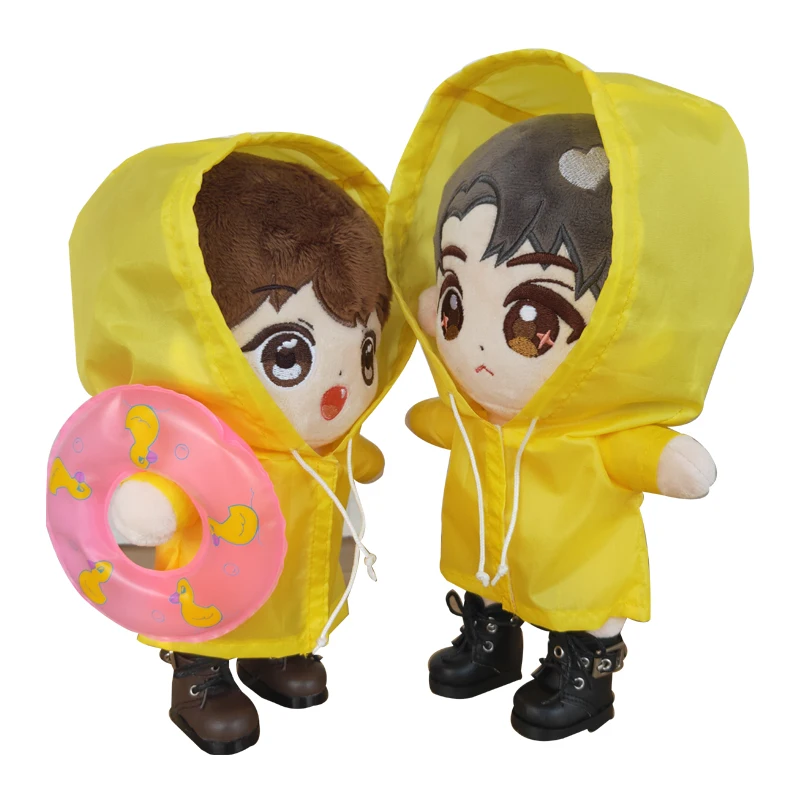 

20cm doll raincoat plush stuffered doll umbrella doll waterproof