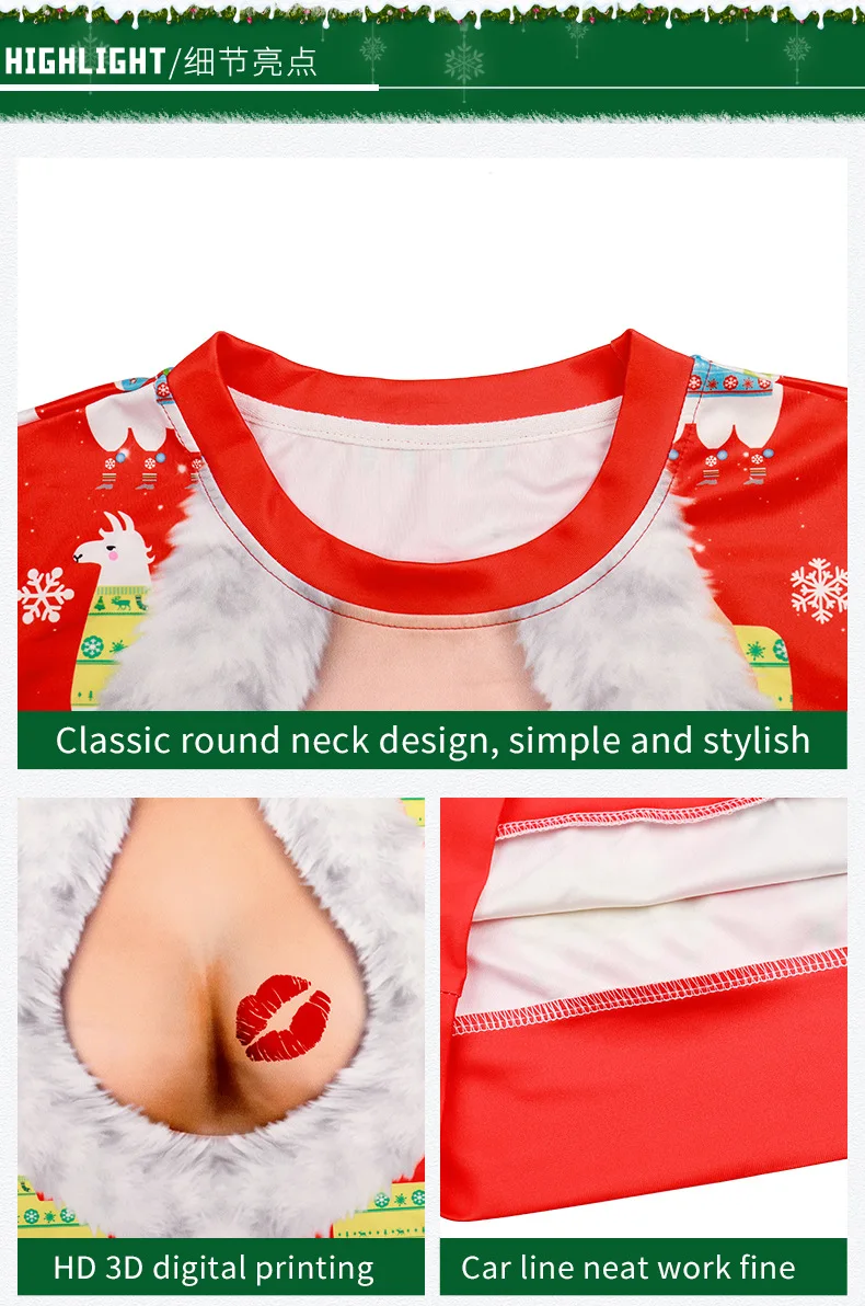 New listing Christmas Sweaters Stylish Unisex Men Women Santa Claus Ugly Christmas Sweater Novelty Sexy RED Retro Sweater