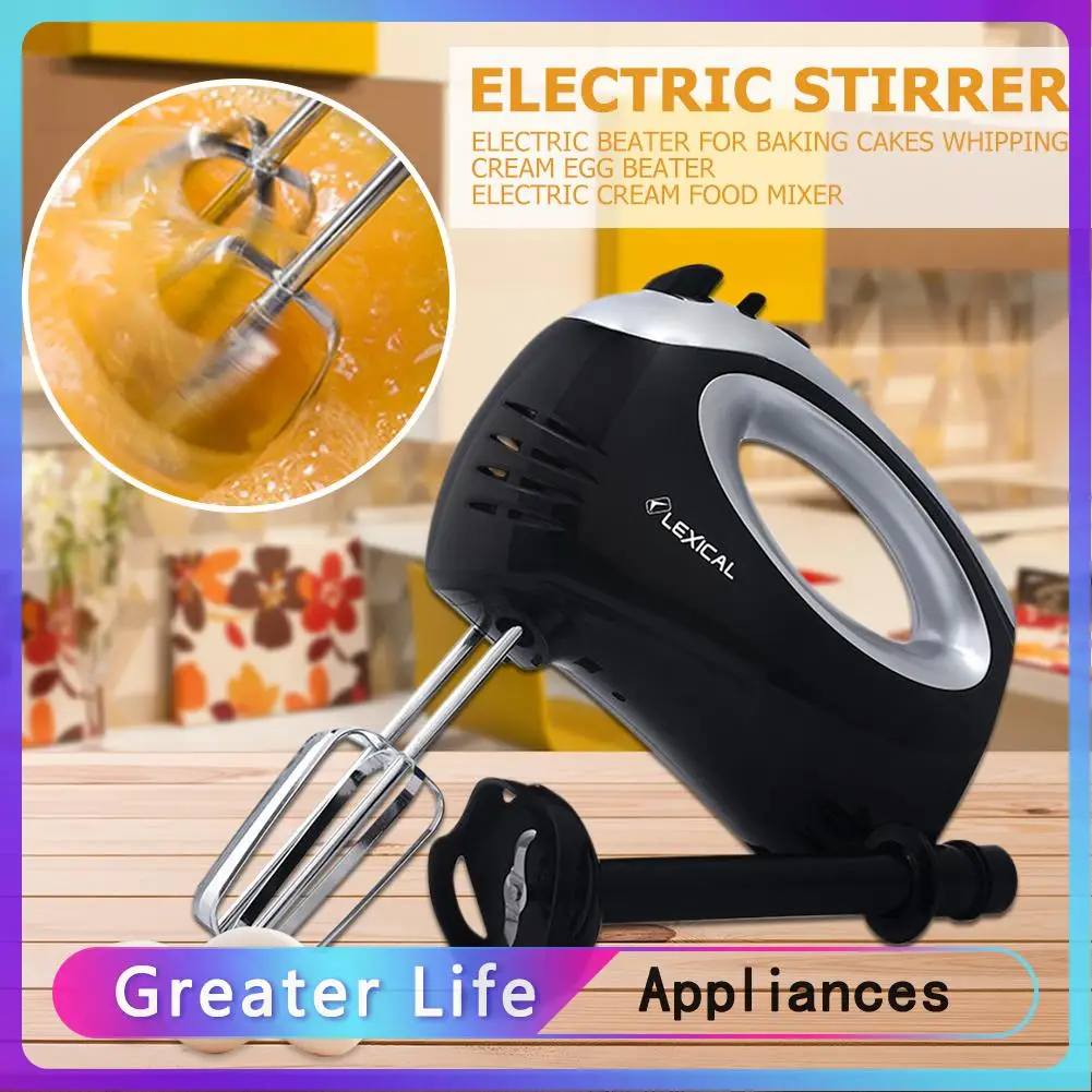 

3 In 1 5 Speed Handheld Electric Mini Whisk Egg Beater Kitchen Food Blender Handheld Kitchen Dough Blender With 2 Egg Beaters