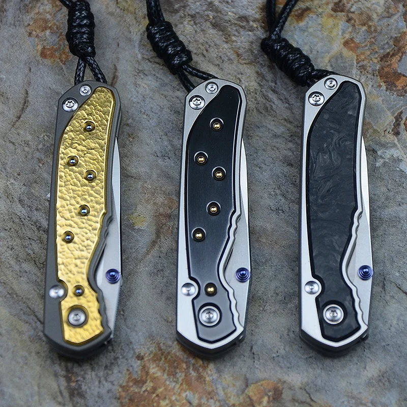 Складные ножи Kevin John mini 21 Sebenza лезвие M390 титановая ручка карманные для выживания