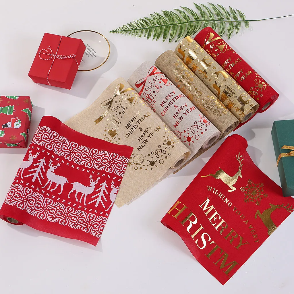 Рождественские украшения красные снежинки снеговики Длинные столовые приборы