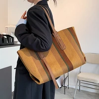 casual canvas womens handbags designer fashion shoulder crossbody bags female large capacity totes ladies patchwork shopper bag