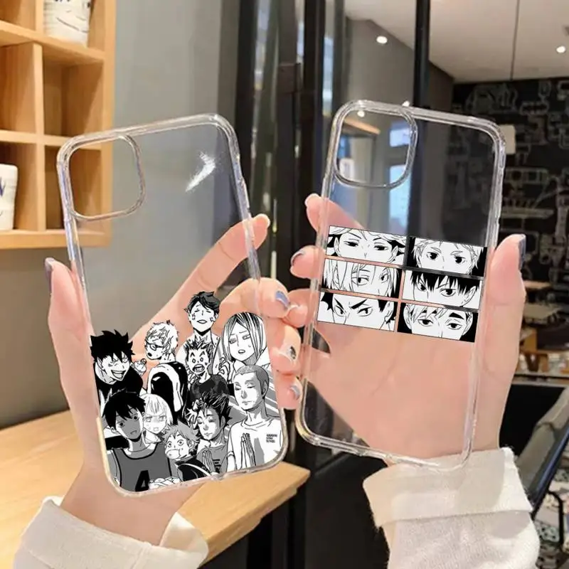 

Чехол для телефона с японским Аниме Haikyuu Love для волейбола для iPhone 11 12 Mini 13 Pro XS Max X 8 7 6s Plus 5 SE XR прозрачный чехол