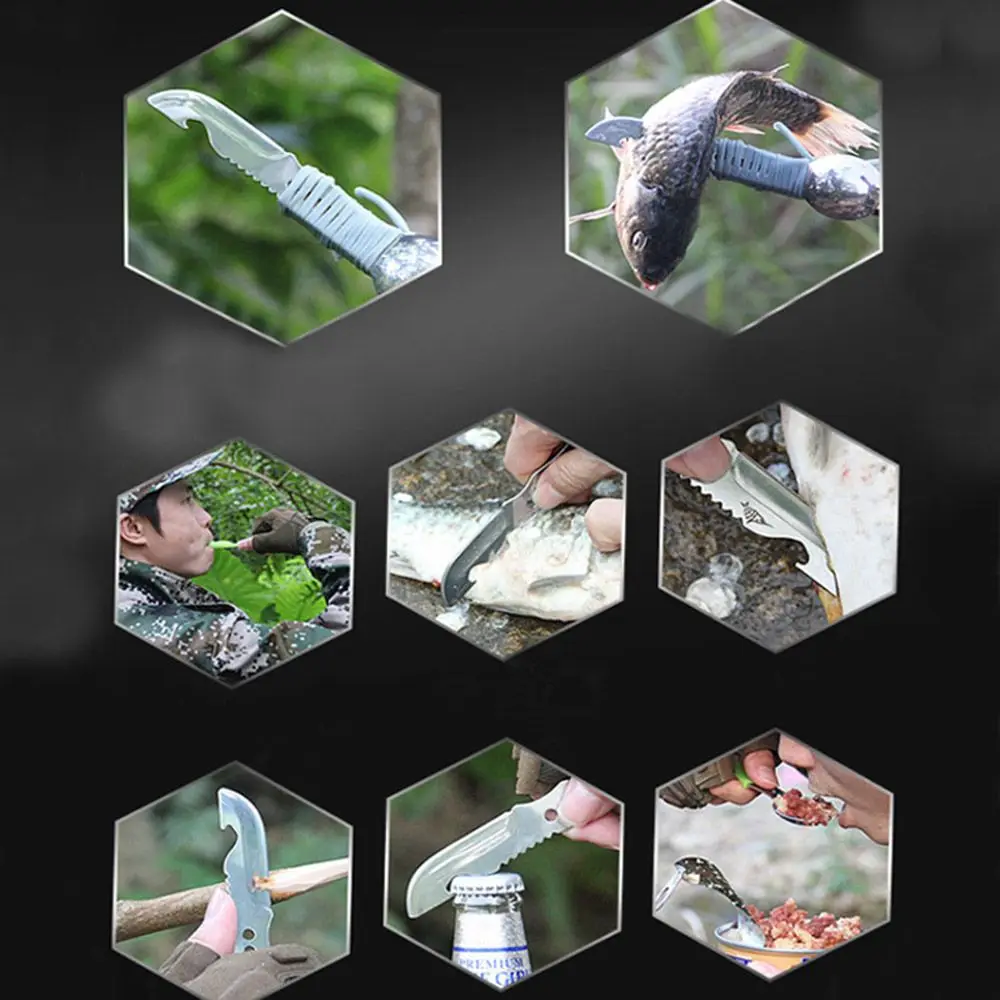 Многофункциональный Походный нож и ложка комбинированный инструмент для улицы