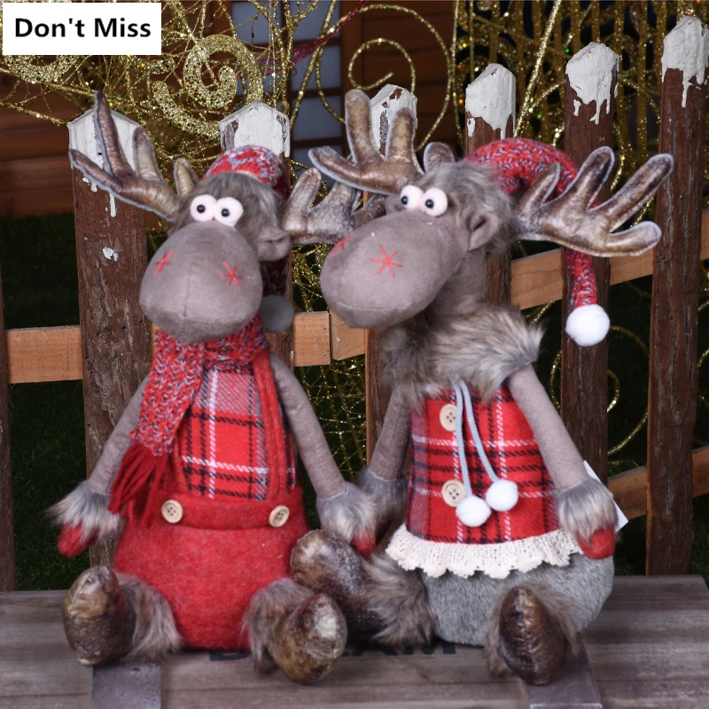 

Рождественские куклы, рождественские украшения с оленями, игрушки с оленями, украшения для домашнего шкафа, новогодние подарки