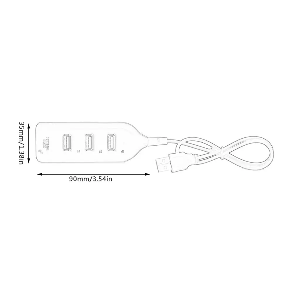 

High Speed USB HUB 2.0 4 Port USB HUB Multi Splitter Extension Adapter Portable For Macbook Desktop/PC Laptop Accessories