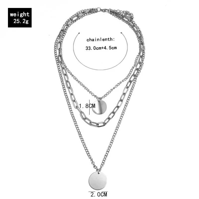 

Pendant Chain Necklaces for Women Multilayer Boho Vintage Gothic Aesthetic Necklace Chains 2020 New Fishion Jewelry Accessories