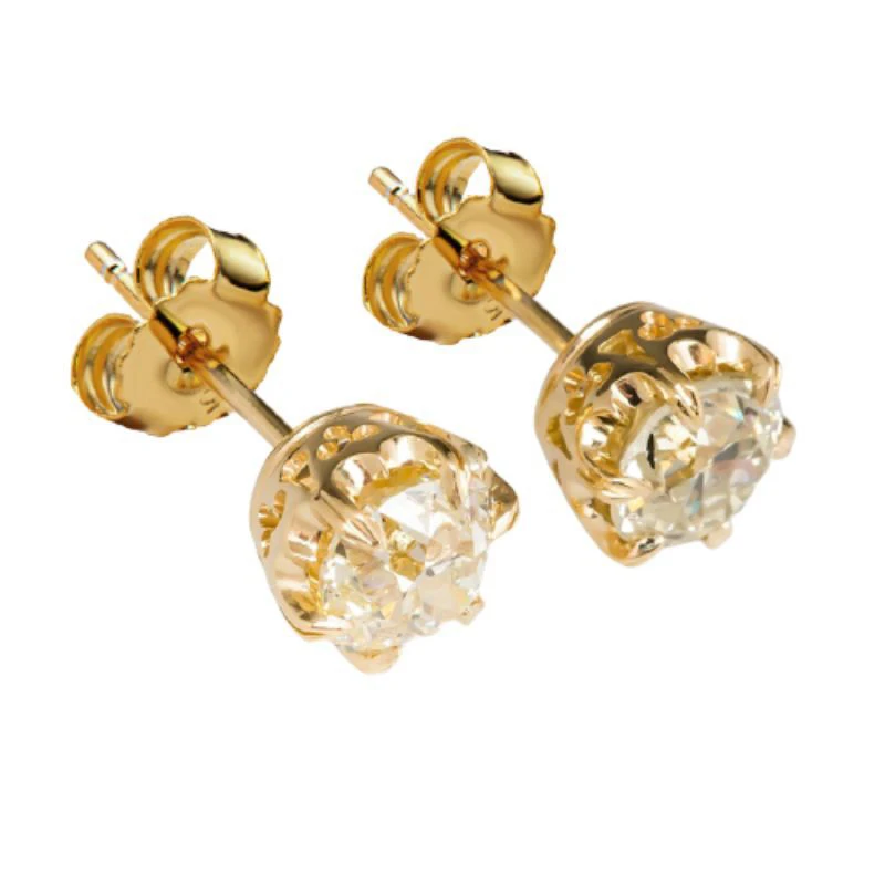 

Knobspin 100% 925 Sterling Silver Real 1 Carat D Color Moissanite Wedding Engagement Stud Earrings For Women Fine Jewelry Gift