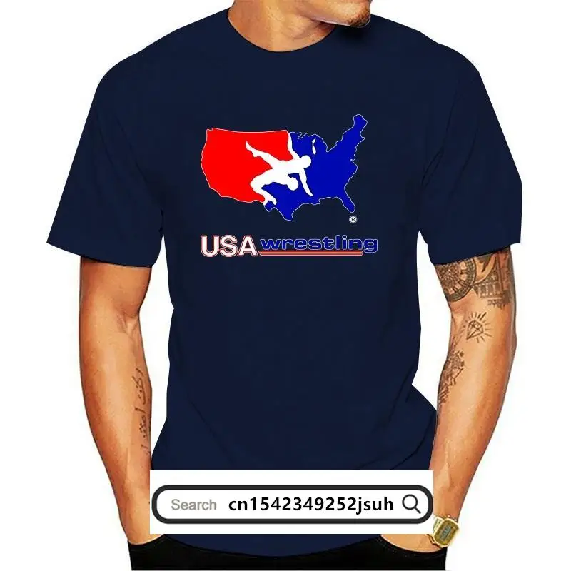 

New Fashion Men Printed T Shirts Usa Wrestling, Best Quality Costum T Shirt