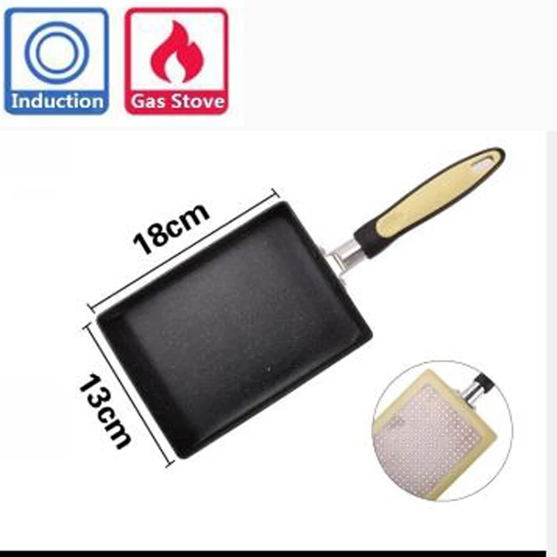 13*18 см прямоугольник мини тамагояки омлет сковорода антипригарная алюминиевый
