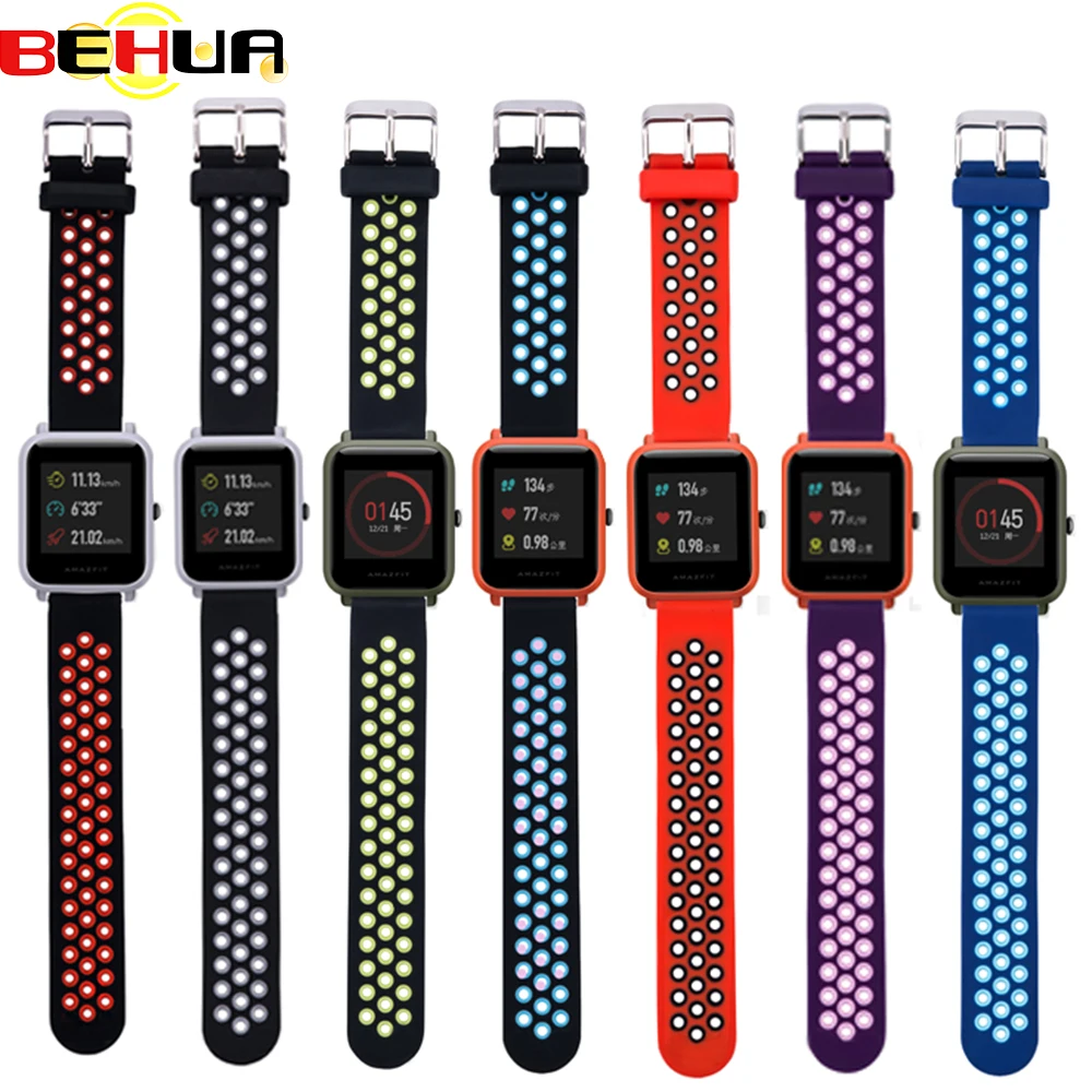 Ремешок силиконовый для Xiaomi Huami Amazfit GTS Bip BIT PACE Lite Youth Watch 20 мм|Смарт-аксессуары| |