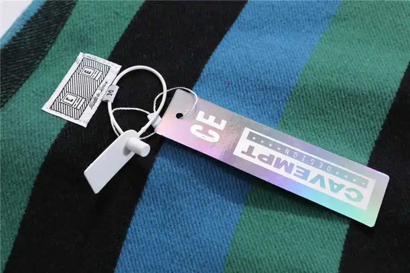 

New Striped Cav Empt Distressed Shirts Men Women Jacket Vintage Fashion Casual Shirt Cavempt