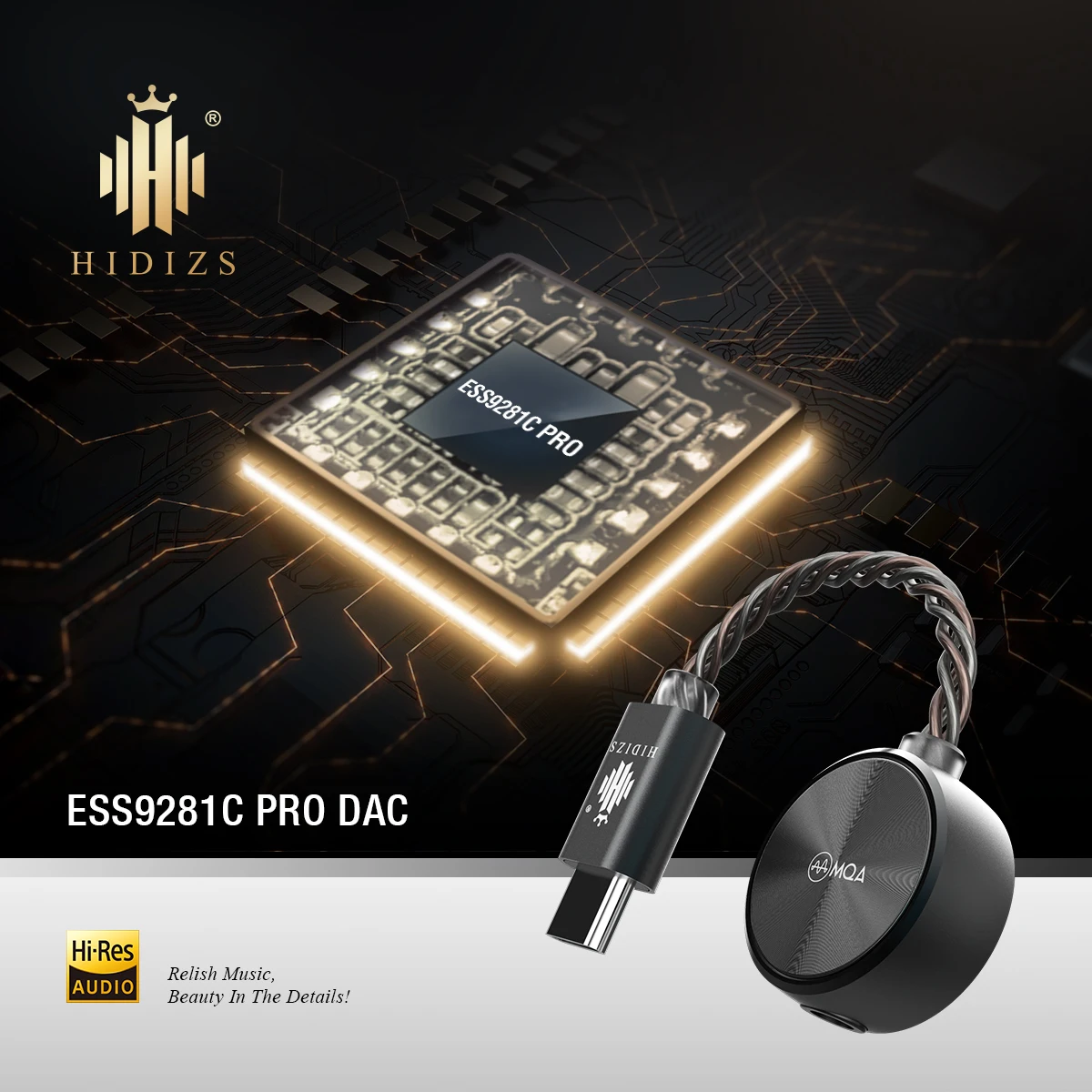Hidizs S3PRO ультра портативный ЦАП высокого разрешения USB C Type-C до 3 5 мм усилитель с MQA 8X
