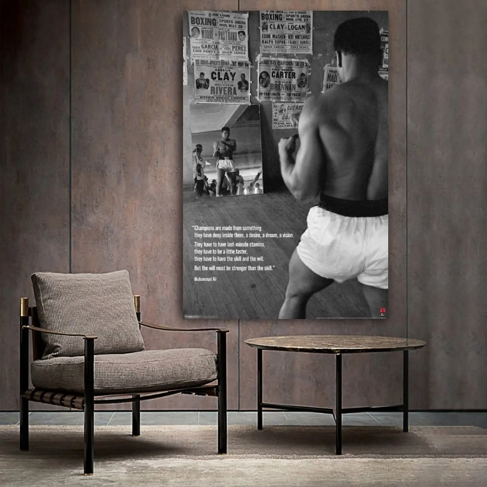 

Muhammad Ali Champions Quote Motivational Modern Poster Art Paintings on Canvas for Home Room Office Wall Decoration