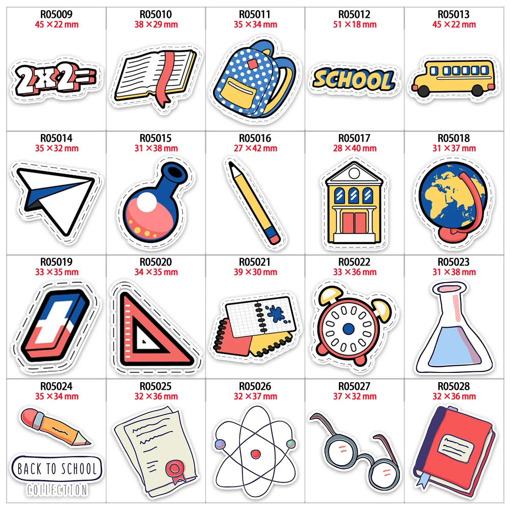 30 шт./лот обратно в школу плоские смолы для творчества сумка банта принадлежности