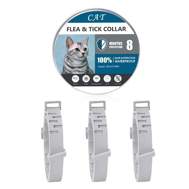 

Dog Cat Collar 8 Month Flea Tick Prevention Collar for Dogs Cats Insect Mosquitoes Repellent Pet Puppy Anti-mosquito Supplies