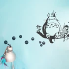 Бесплатная доставка милые Kawaii виниловые наклейки на стены аниме-Ghibli Totoro - Soot Sprites настенные художественные наклейки для аппликаций аниме украшения