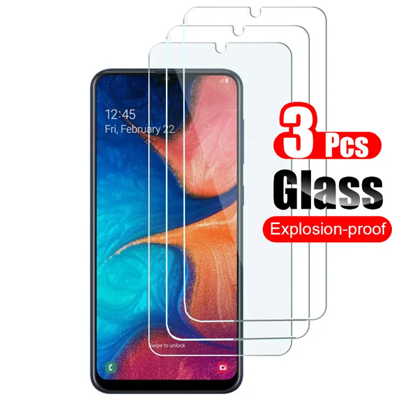 

3pcs tempered glass for samsung galaxy a10 a20 a30 a40 a50 a60 a70 a80 a90 a20e screen protector protective film for m10 m20 m30