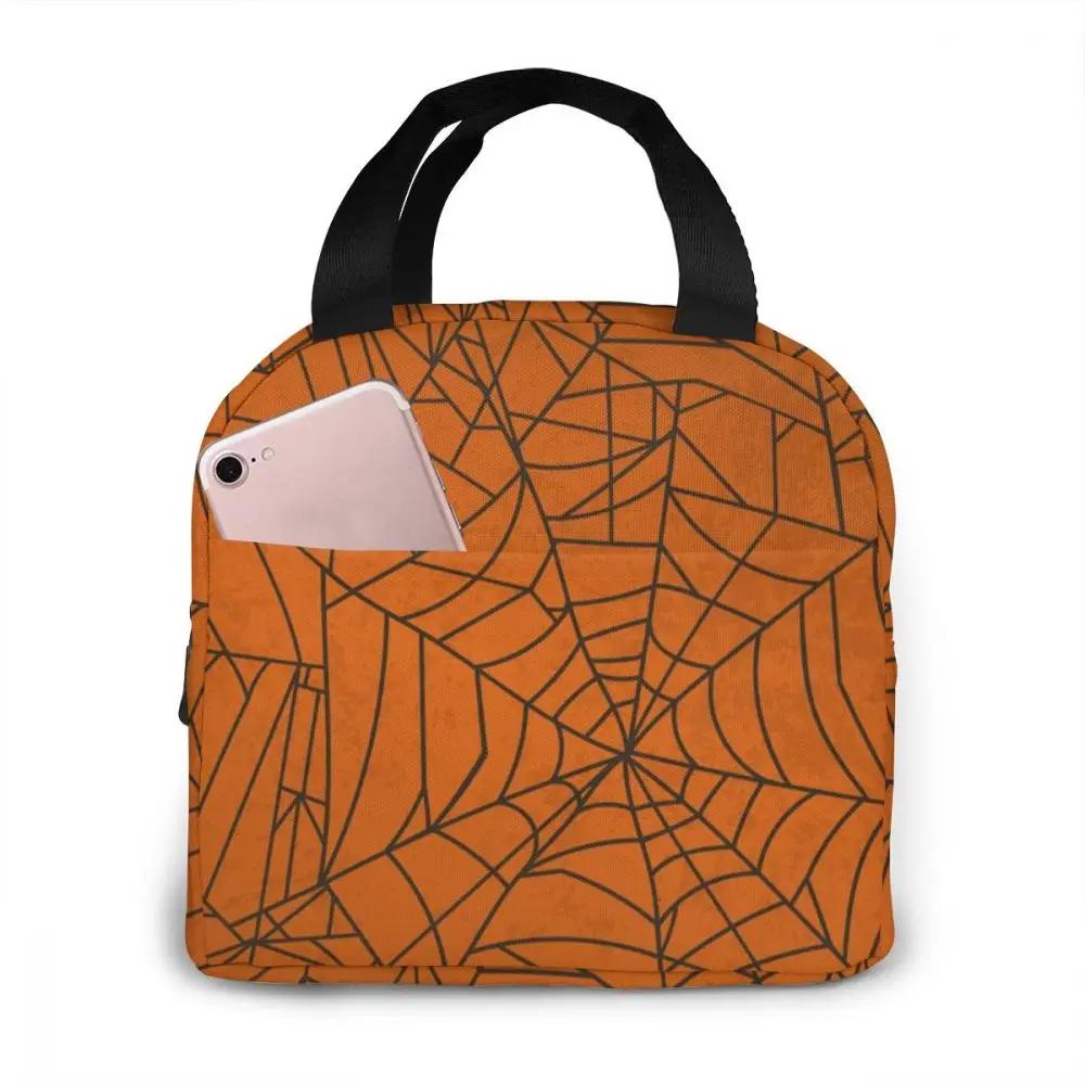 

Insulated Lunch Bag Thermal Spiders And Cobwebs Tote Bags Cooler Picnic Food Lunch Box Bag For Kids Women Girls Men Children