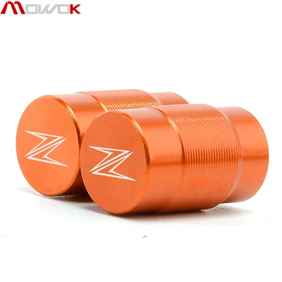 Orange Для KAWASAKI Z900 Z800 Z750 Z1000 Z400 Z650 Z300 Z250 ZX6R Мотоцикл аксессуары колеса крышки стержня вентиля шины ЧПУ воздухонепроницаемые крышки - Цвет: Orange