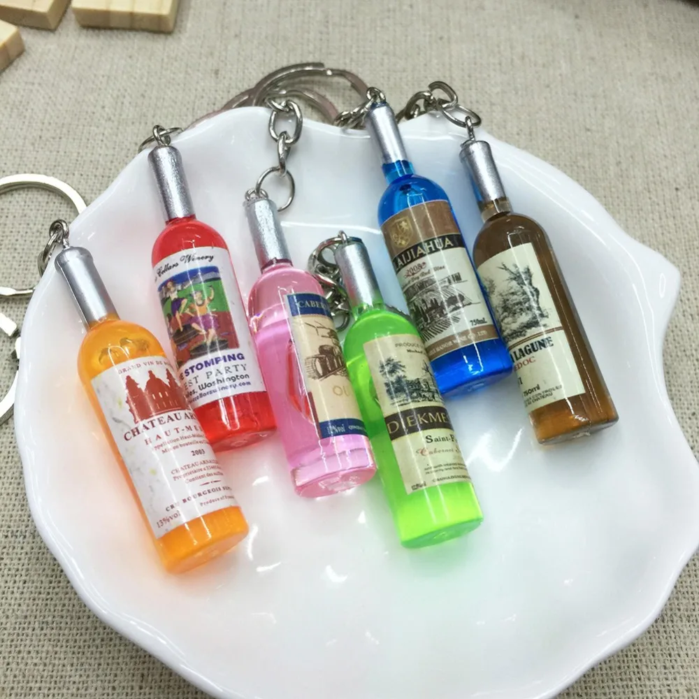 Милый и креативный брелок в виде бутылки пива для женщин девушек 2 шт. подвеска