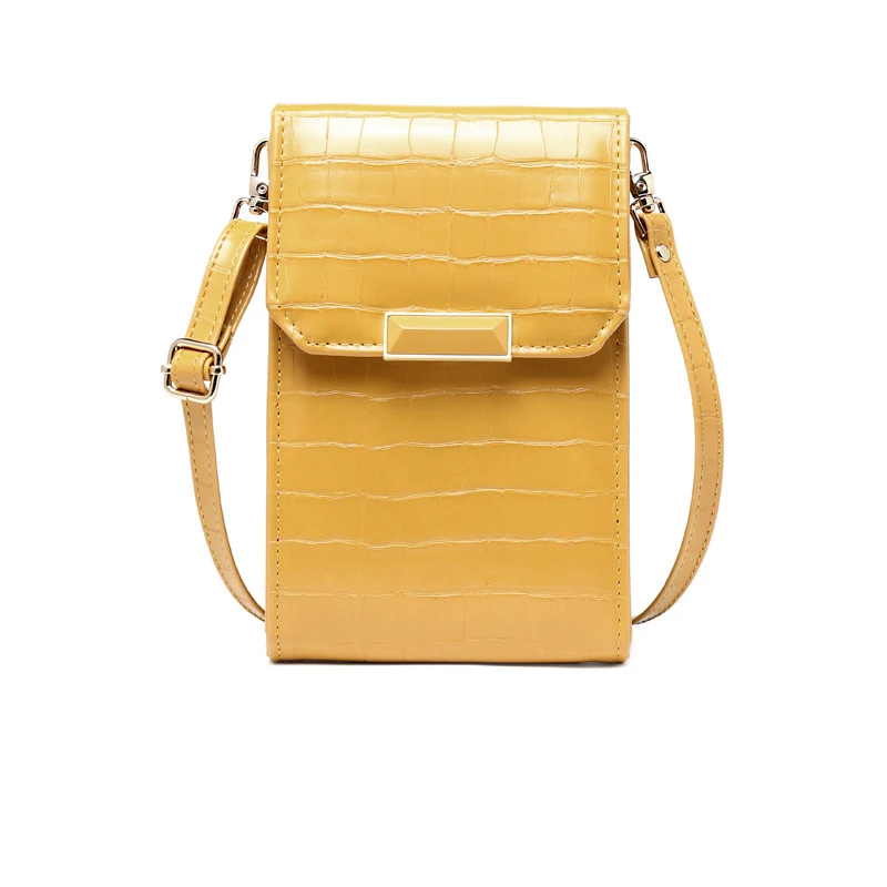 

Fashion Korean Version Ladies Phone Bag Large Capacity Diagonal Leather Women Purse Cute Vertical Single Shoulder Female Wallet