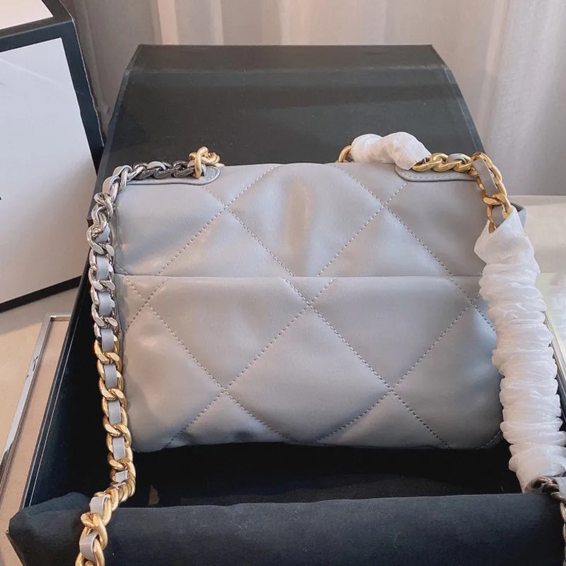 

2021 New women Handbag Luxury Design Multicolor Crossbody Bag Diamond Lattice Chain Shoulder Bag Multi-size Purse