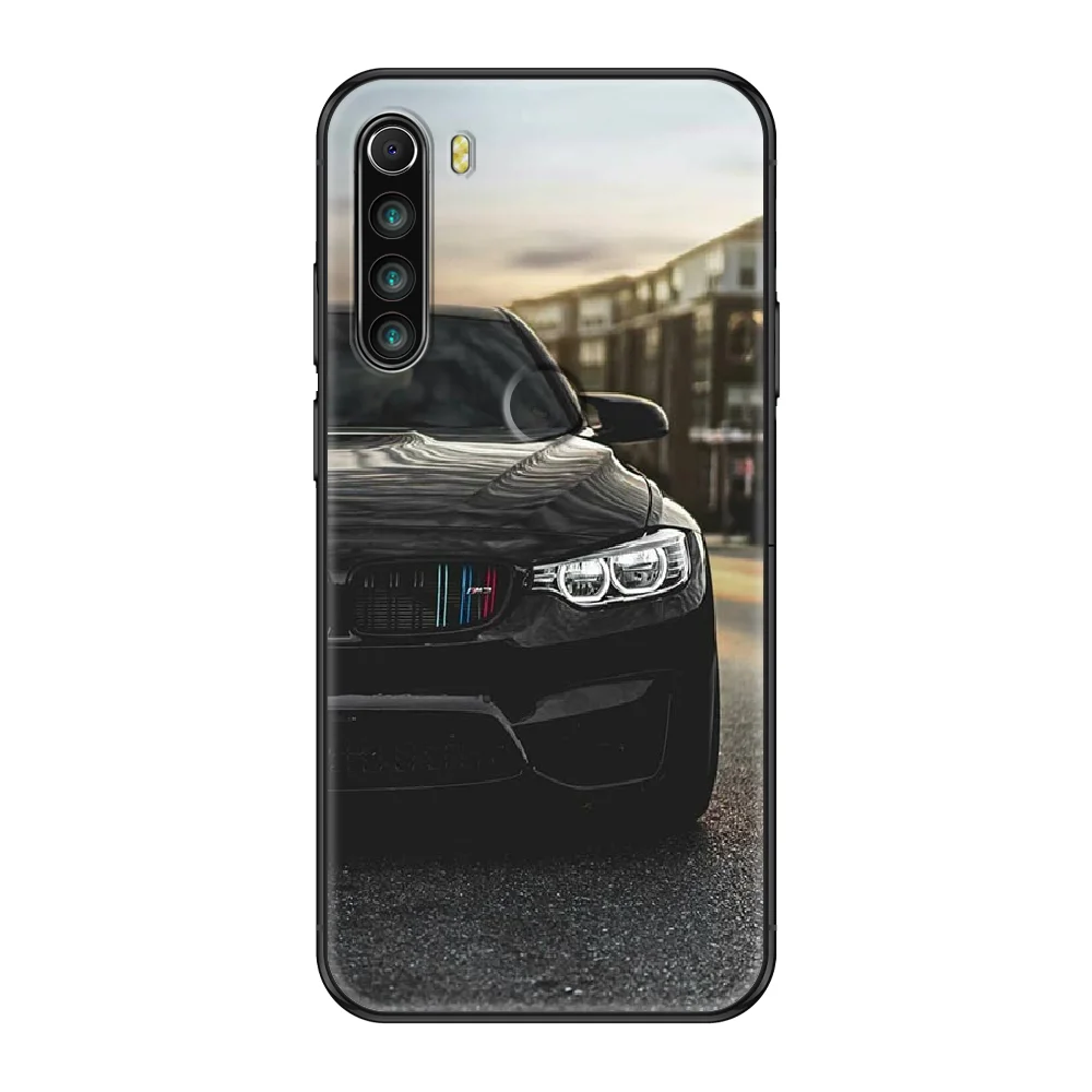

cool Car bmw Phone case For Xiaomi Redmi Note S2 4 5 6 7 8 A S X Plus Pro black fashion cover trend bumper soft shell luxury