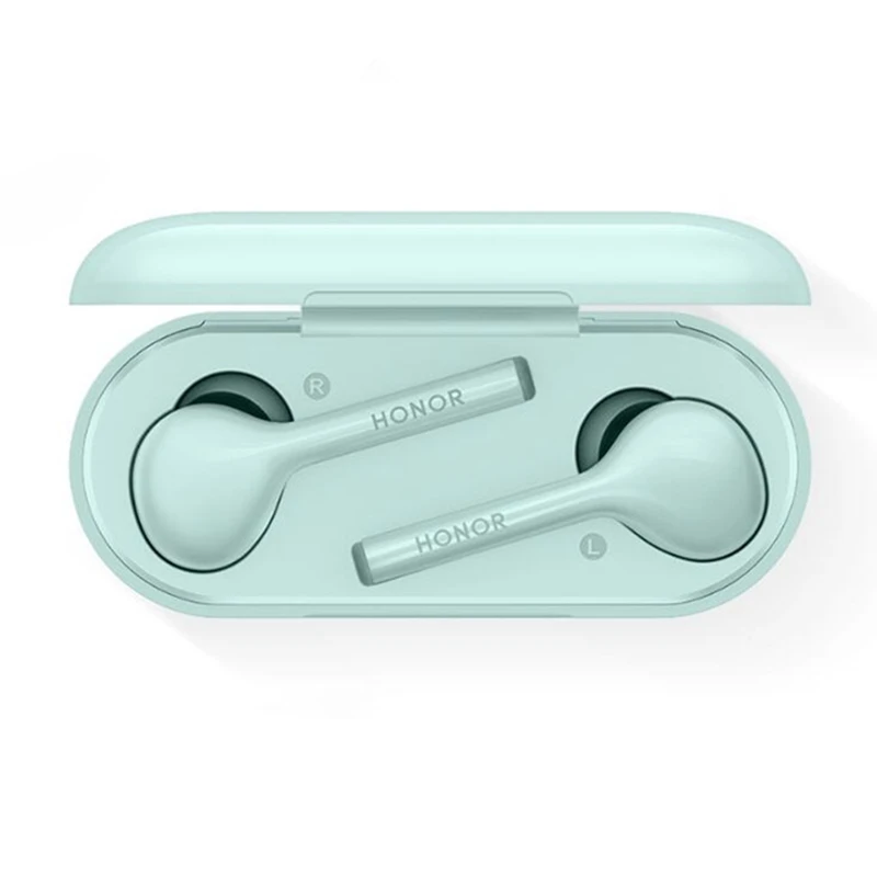 green huawei Honor FlyPods Молодежная версия TWS Беспроводные Bluetooth 5,0 наушники водонепроницаемые с микрофоном Музыка сенсорная Беспроводная зарядка - Цвет: green