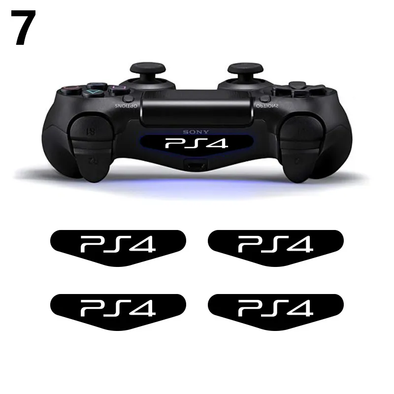 4 pcs 9 шт./компл. светильник светодиодный наклейки для кожи для Playstaion4 PS4 Геймпад светильник наклейки для PS4 Slim Ps4 pro игровой контроллер - Цвет: 4 pcs