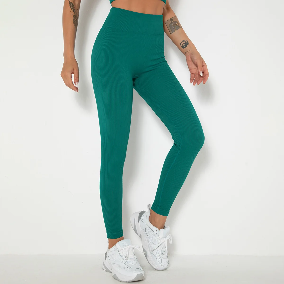 Ribbed Push Up Leggings Women Booty Scrunch Work Out Tights Nylon Exercise Compression Pants Sexy Sports Leggins Active Wear | Спорт и