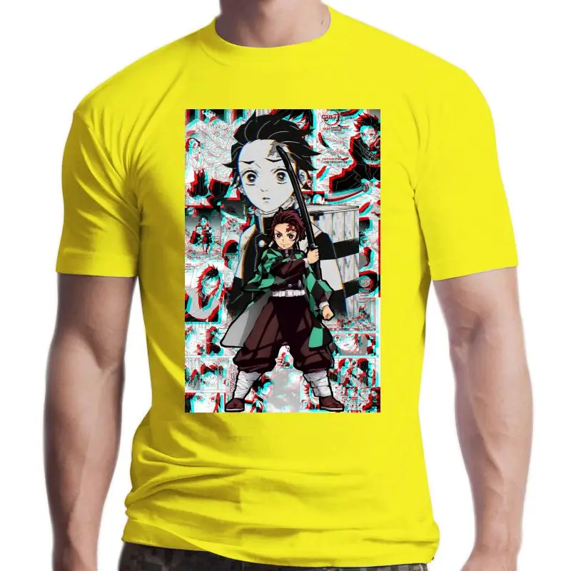 

New Fashion Manga Style Tee Shirt Men Round Neck Tshirt Demon Slayer Anime Demon Blade Tee Shirt Clothing