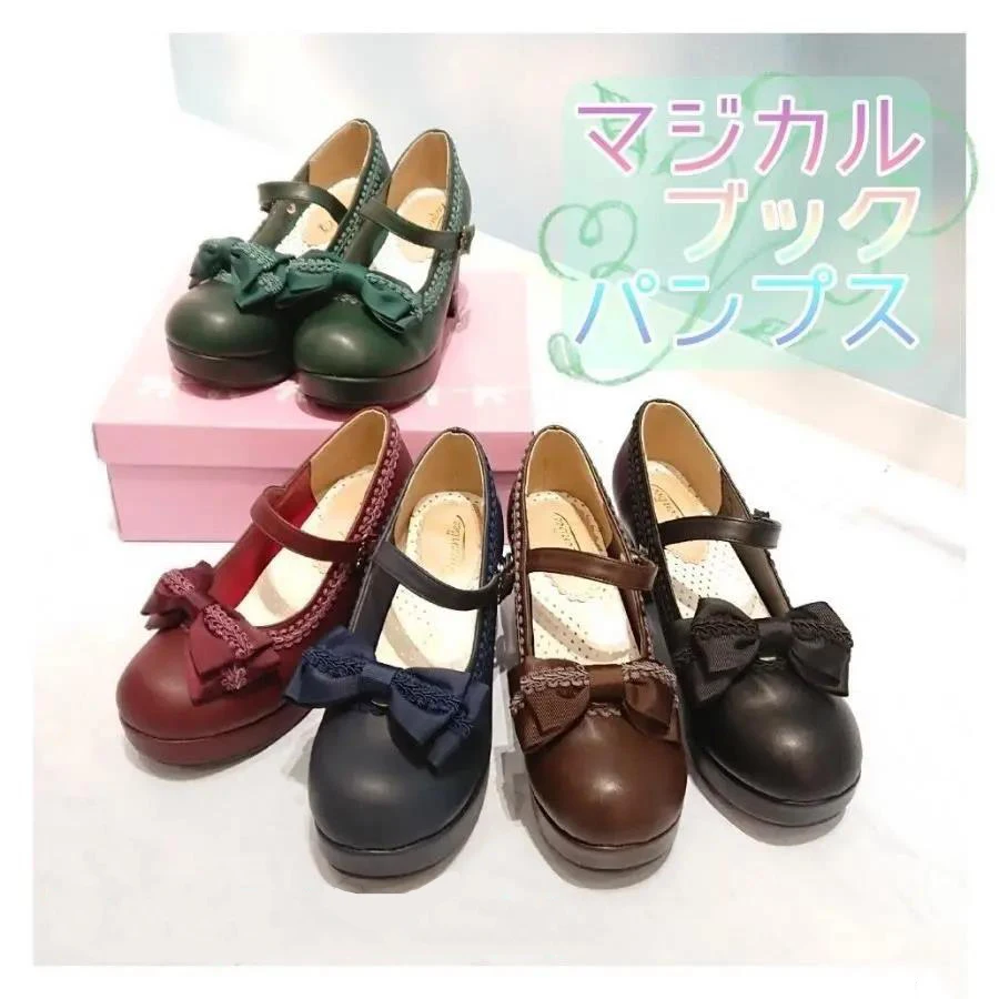 

Женские туфли с бантом и пряжкой, на высоком каблуке