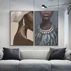 Африканское искусство, черная женщина, искусство на холсте, картина маслом, американский Куадрос, плакаты и принты, Настенная картина для комнаты, украшение для дома