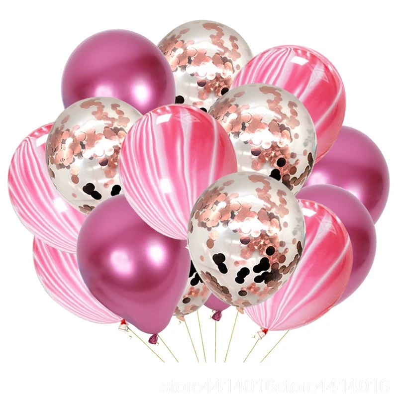 15 шт./компл. металлические конфетти из блесток + хром металл Агат латексный набор