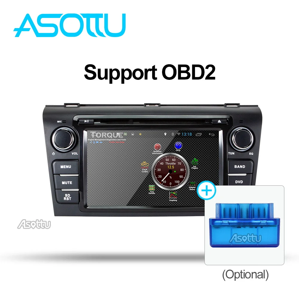 Автомагнитола Asottu с GPS навигацией android 9 0 для Mazda 3 2004 2005 2006 2007 2008 2009|Автомагнитолы| |