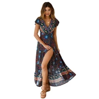bohemian maxi dresses for women clothes evening elegant robe femme 2021 high quality pleated dress runway vestidos free shiping