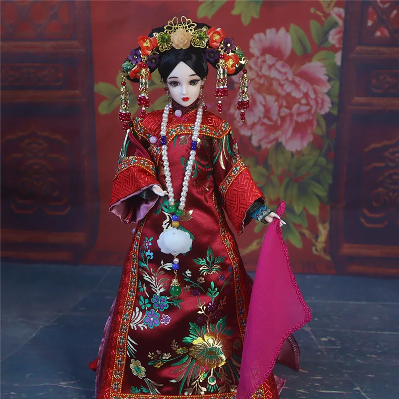 Кукла китайская ручной работы 32 см в стиле древней династии Цин куклы