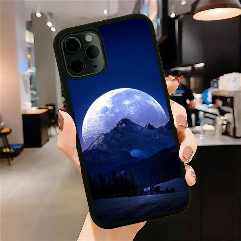 

Moon Picture Phone Case for iphone 11 12 Pro Max Soft TPU/Hard PC Cover Xs X XR 7 8 6 6S Plus 5 5S SE Fundas Coque